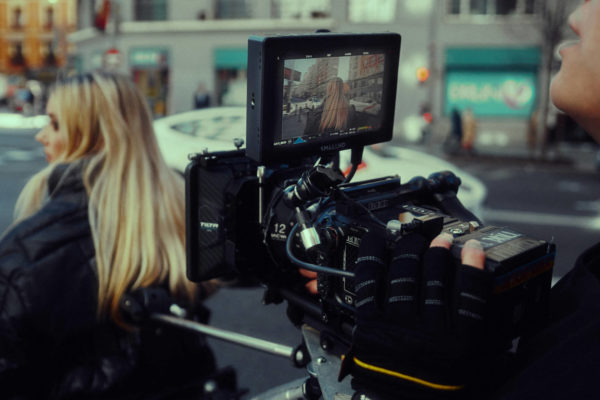 Image of woman in front of camera