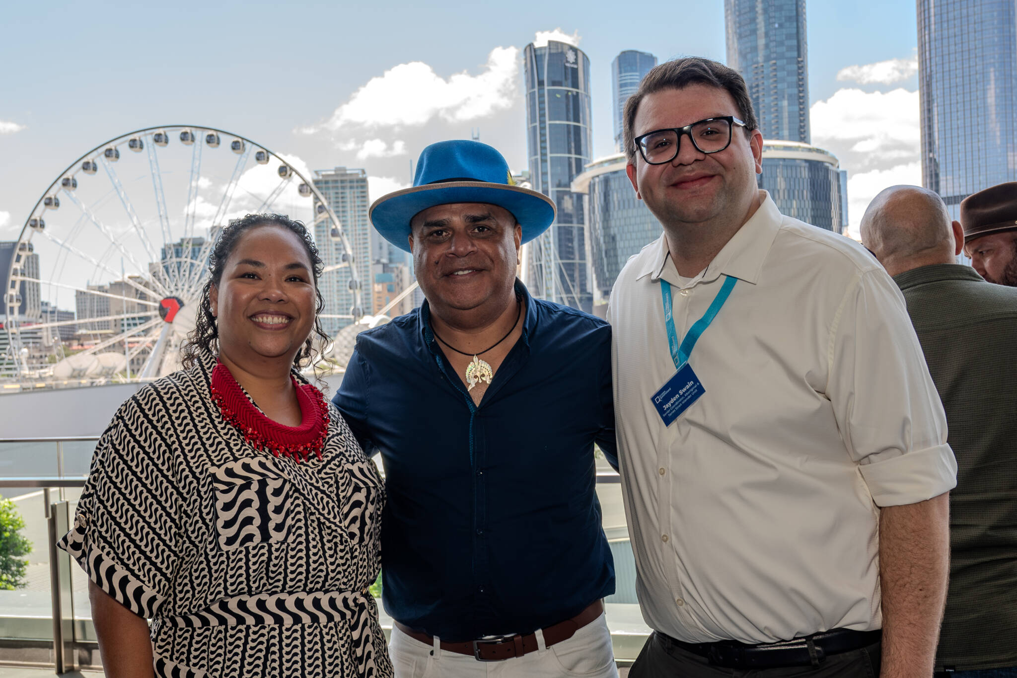 Danielle Ah Boo, Luke Mallie and Jayden Swaine at Screen Queensland's RAP and First Nations strategy launch