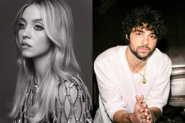 Headshots of Gundam's Sydney Sweeney (credit Elias Tahan) and Noah Centineo (credit Matthew Sprout)