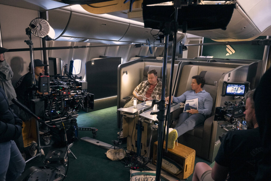 Elijah (Paul Walter Hauser) and Brad (Mark Wahlberg) in BALLS UP
Photo Credit: Ben Rothstein / Prime Video
© Amazon Content Services LLC
