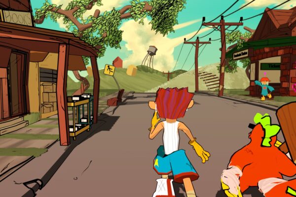 Game play still from Games Grants recipient Darcy Morris' Hex Punks:2000