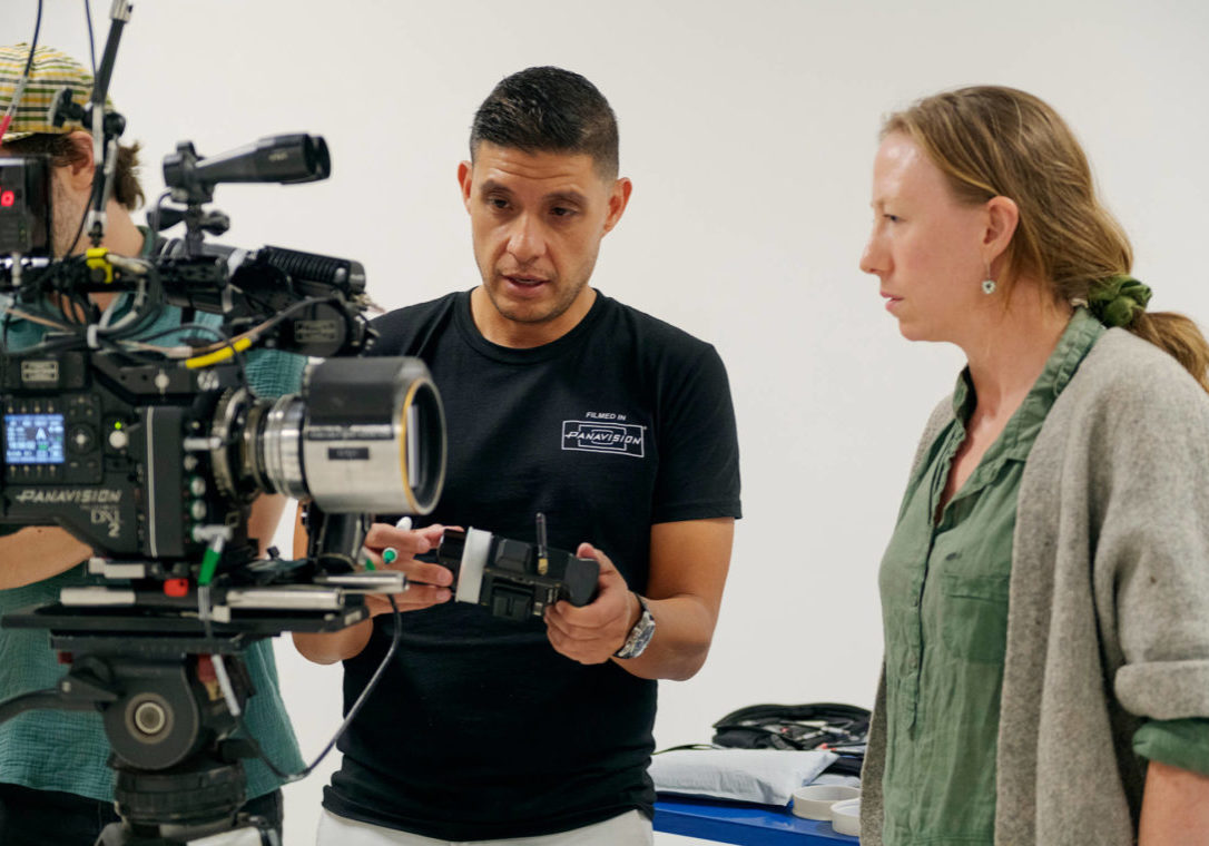 Nic Godoy holding a Panavision AC workshop in Darwin at Global Headquarters Motion Media.