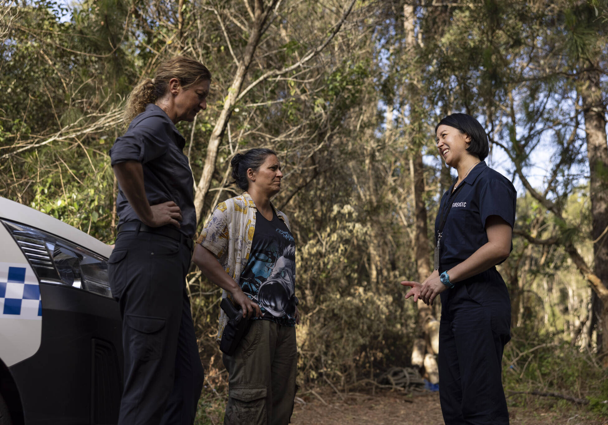 DEADLOCH_S2_Ep2_Dulcie (Kate Box) Eddie (Madeleine Sami) and Abby (Nina Oyama)-photo credit Sarah Enticknap-00407