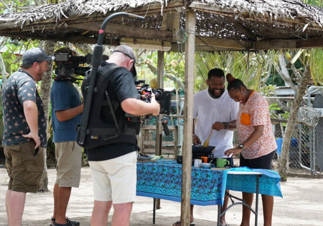 Behind the scenes on Strait to the Plate, courtesy Lone Star Productions